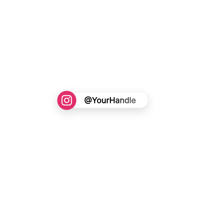 Animated Shimmering Instagram Handle Reveal