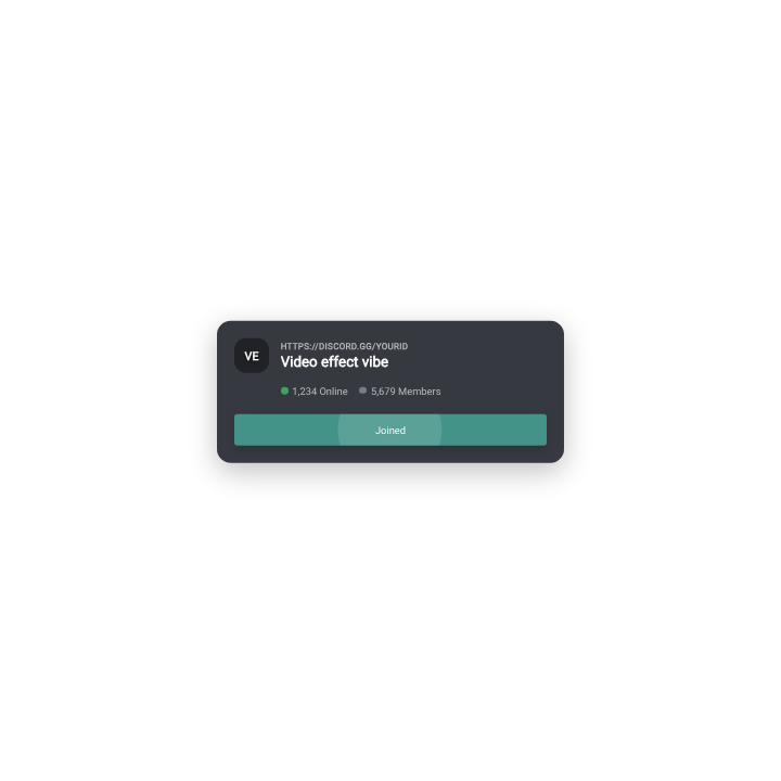 Animated Discord Invite Card with Click Effect