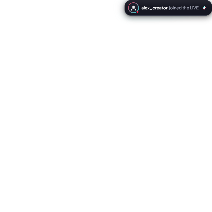 TikTok Live Join Notification