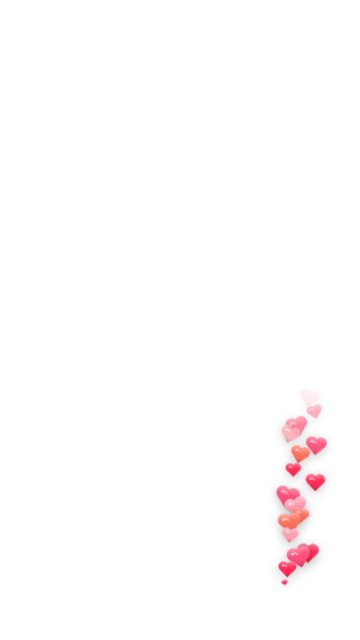 Floating Hearts Particle Stream
